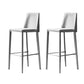 Modern Bar Stool Leather Backrest Counter Stool for Living Room Light Gray 2 Piece Set Counter Stool(26"H) Clearhalo 'Bar Furniture' 'Bar Stools' 'bar_stools' 'furn' 'furn_bar_stools' 'Furniture' 'Kitchen & Dining Furniture' 6853340