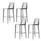 Modern Bar Stool Leather Backrest Counter Stool for Living Room Light Gray 4 Piece Set Counter Stool(26"H) Clearhalo 'Bar Furniture' 'Bar Stools' 'bar_stools' 'furn' 'furn_bar_stools' 'Furniture' 'Kitchen & Dining Furniture' 6853342