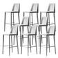 Modern Bar Stool Leather Backrest Counter Stool for Living Room Light Gray 8 Piece Set Counter Stool(26"H) Clearhalo 'Bar Furniture' 'Bar Stools' 'bar_stools' 'furn' 'furn_bar_stools' 'Furniture' 'Kitchen & Dining Furniture' 6853346