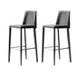 Modern Bar Stool Leather Backrest Counter Stool for Living Room Dark Gray 2 Piece Set Counter Stool(26"H) Clearhalo 'Bar Furniture' 'Bar Stools' 'bar_stools' 'furn' 'furn_bar_stools' 'Furniture' 'Kitchen & Dining Furniture' 6853349