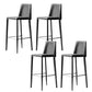 Modern Bar Stool Leather Backrest Counter Stool for Living Room Dark Gray 4 Piece Set Counter Stool(26"H) Clearhalo 'Bar Furniture' 'Bar Stools' 'bar_stools' 'furn' 'furn_bar_stools' 'Furniture' 'Kitchen & Dining Furniture' 6853351