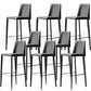 Modern Bar Stool Leather Backrest Counter Stool for Living Room Dark Gray 8 Piece Set Counter Stool(26"H) Clearhalo 'Bar Furniture' 'Bar Stools' 'bar_stools' 'furn' 'furn_bar_stools' 'Furniture' 'Kitchen & Dining Furniture' 6853356