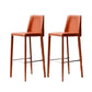 Modern Bar Stool Leather Backrest Counter Stool for Living Room Orange 2 Piece Set Counter Stool(26"H) Clearhalo 'Bar Furniture' 'Bar Stools' 'bar_stools' 'furn' 'furn_bar_stools' 'Furniture' 'Kitchen & Dining Furniture' 6853360