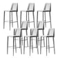 Modern Bar Stool Leather Backrest Counter Stool for Living Room Light Gray 8 Piece Set Bar Stool(30"H) Clearhalo 'Bar Furniture' 'Bar Stools' 'bar_stools' 'furn' 'furn_bar_stools' 'Furniture' 'Kitchen & Dining Furniture' 6853372