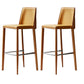 Modern Bar Stool Leather Backrest Counter Stool for Living Room Yellow 2 Piece Set Clearhalo 'Bar Furniture' 'Bar Stools' 'bar_stools' 'furn' 'furn_bar_stools' 'Furniture' 'Kitchen & Dining Furniture' 6853383