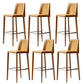 Modern Bar Stool Leather Backrest Counter Stool for Living Room Yellow 6 Piece Set Clearhalo 'Bar Furniture' 'Bar Stools' 'bar_stools' 'furn' 'furn_bar_stools' 'Furniture' 'Kitchen & Dining Furniture' 6853385