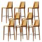 Modern Bar Stool Leather Backrest Counter Stool for Living Room Yellow 8 Piece Set Clearhalo 'Bar Furniture' 'Bar Stools' 'bar_stools' 'furn' 'furn_bar_stools' 'Furniture' 'Kitchen & Dining Furniture' 6853386