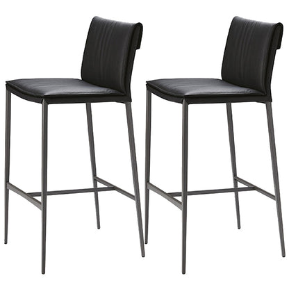 Moderne stijl lage rug bar stool pu lederen aanrechtbar kruk met metalen benen