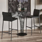 Moderne stijl lage rug bar stool pu lederen aanrechtbar kruk met metalen benen