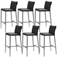 Moderne stijl lage rug bar stool pu lederen aanrechtbar kruk met metalen benen