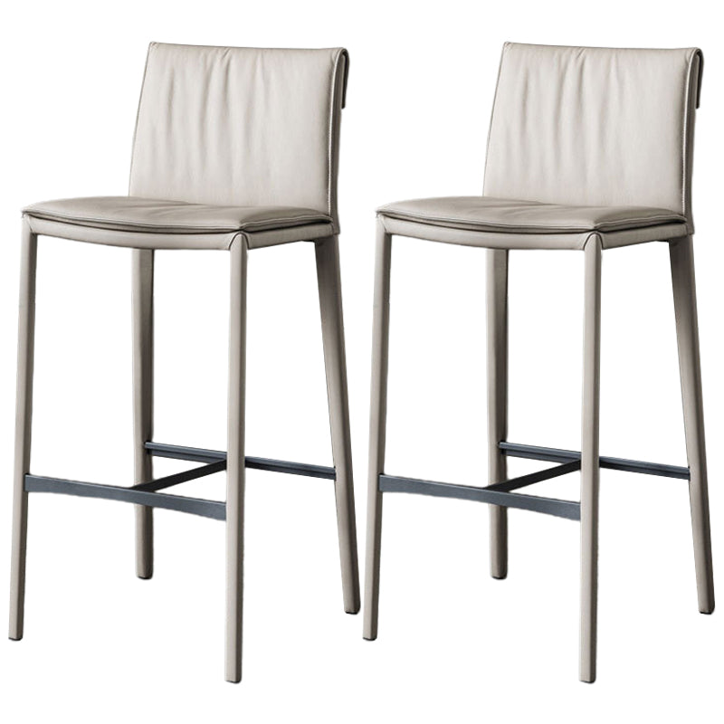 Moderne stijl lage rug bar stool pu lederen aanrechtbar kruk met metalen benen