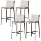Moderne stijl lage rug bar stool pu lederen aanrechtbar kruk met metalen benen