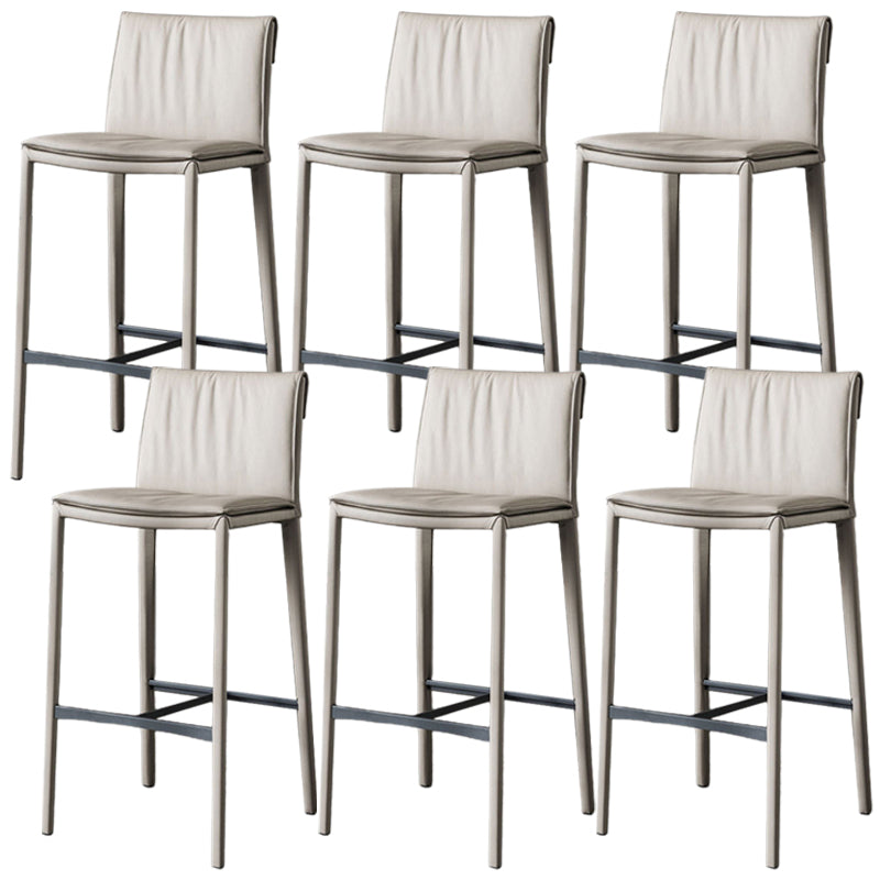 Moderne stijl lage rug bar stool pu lederen aanrechtbar kruk met metalen benen