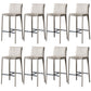 Moderne stijl lage rug bar stool pu lederen aanrechtbar kruk met metalen benen