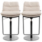 Glam Style Armless Counter Stool Leather Saddle Seat Bar Stool for Indoor