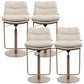 Glam Style Armless Counter Stool Leather Saddle Seat Bar Stool for Indoor
