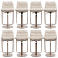 Glam Style Armless Counter Stool Leather Saddle Seat Bar Stool for Indoor