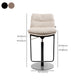 Glam Style Armless Counter Stool Leather Saddle Seat Bar Stool for Indoor