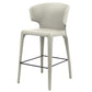 Sedile quadrato in stile moderno sgabello da bar in pelle da bar con gambe metalliche