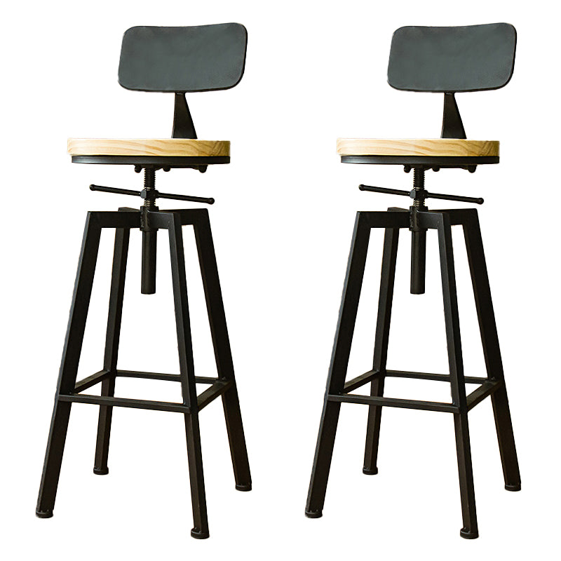 Sgabello da bar con bancone atagliabile senza braccio industriale con zampe metalliche