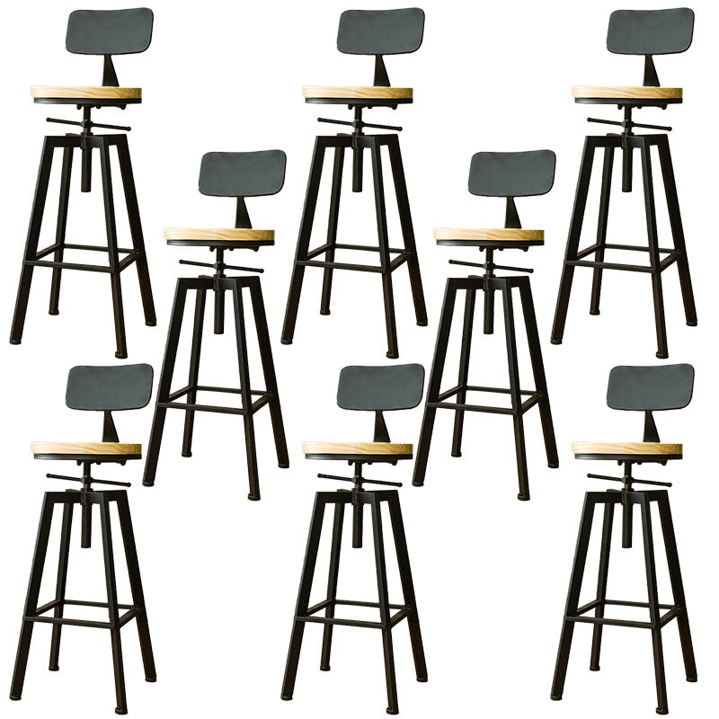 Sgabello da bar con bancone atagliabile senza braccio industriale con zampe metalliche