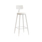 Glam Armless Counter Stool Iron Cafe Bar Stool with Cushion and Pedal