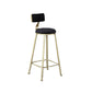 Glam Armless Counter Stool Iron Cafe Bar Stool with Cushion and Pedal
