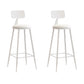 Glam Armless Counter Stool Iron Cafe Bar Stool with Cushion and Pedal