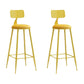 Glam Armless Counter Stool Iron Cafe Bar Stool with Cushion and Pedal