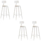 Glam Armless Counter Stool Iron Cafe Bar Stool with Cushion and Pedal