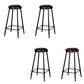 Glam Armless Counter Stool Iron Cafe Bar Stool with Cushion and Pedal