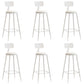Glam Armless Counter Stool Iron Cafe Bar Stool with Cushion and Pedal