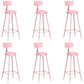 Glam Armless Counter Stool Iron Cafe Bar Stool with Cushion and Pedal