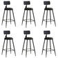 Glam Armless Counter Stool Iron Cafe Bar Stool with Cushion and Pedal
