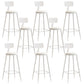 Glam Armless Counter Stool Iron Cafe Bar Stool with Cushion and Pedal