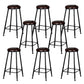 Glam Armless Counter Stool Iron Cafe Bar Stool with Cushion and Pedal