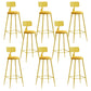 Glam Armless Counter Stool Iron Cafe Bar Stool with Cushion and Pedal