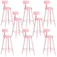 Glam Armless Counter Stool Iron Cafe Bar Stool with Cushion and Pedal