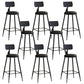 Glam Armless Counter Stool Iron Cafe Bar Stool with Cushion and Pedal