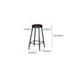 Glam Armless Counter Stool Iron Cafe Bar Stool with Cushion and Pedal