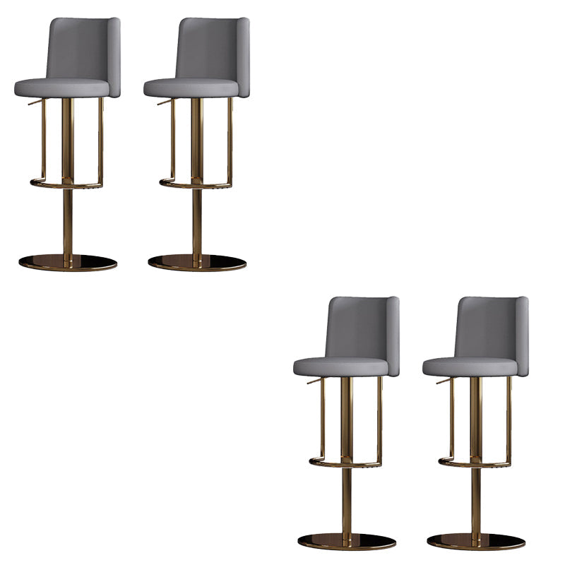 Sgabello da bar per bar in pelle sollevabile in stile industriale con gambe metalliche per casa