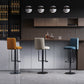 Sgabello da bar per bar in pelle sollevabile in stile industriale con gambe metalliche per casa
