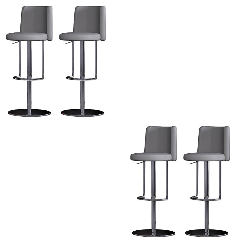 Sgabello da bar per bar in pelle sollevabile in stile industriale con gambe metalliche per casa