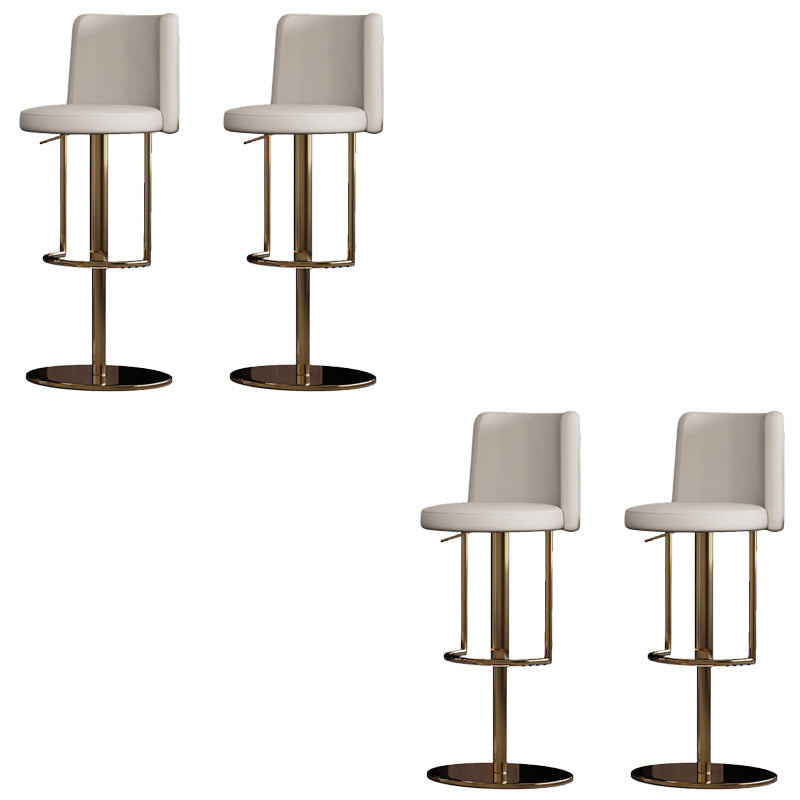 Sgabello da bar per bar in pelle sollevabile in stile industriale con gambe metalliche per casa