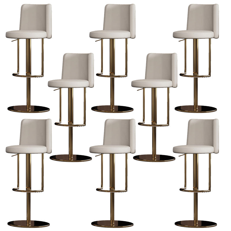 Sgabello da bar per bar in pelle sollevabile in stile industriale con gambe metalliche per casa