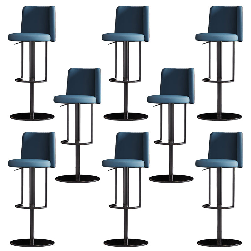 Sgabello da bar per bar in pelle sollevabile in stile industriale con gambe metalliche per casa