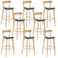 Industrial Backrest Counter Stool Rubber Wood Cafe Bar Stool with Cushion and Pedal Blackish Green 8 Piece Set Clearhalo 'Bar Furniture' 'Bar Stools' 'bar_stools' 'furn' 'furn_bar_stools' 'Furniture' 'Kitchen & Dining Furniture' 6853696