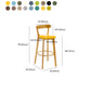 Industrial Backrest Counter Stool Rubber Wood Cafe Bar Stool with Cushion and Pedal Clearhalo 'Bar Furniture' 'Bar Stools' 'bar_stools' 'furn' 'furn_bar_stools' 'Furniture' 'Kitchen & Dining Furniture' 6853705