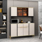 Porte di vetro in pietra di credenza in stile glam Credenza a buffet con armadi e cassetti