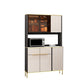 Porte di vetro in pietra di credenza in stile glam Credenza a buffet con armadi e cassetti